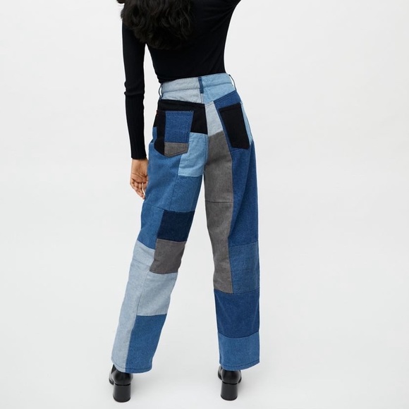 BDG High-Waisted Baggy Jean - Patched NWT Size 24 - Picture 4 of 9